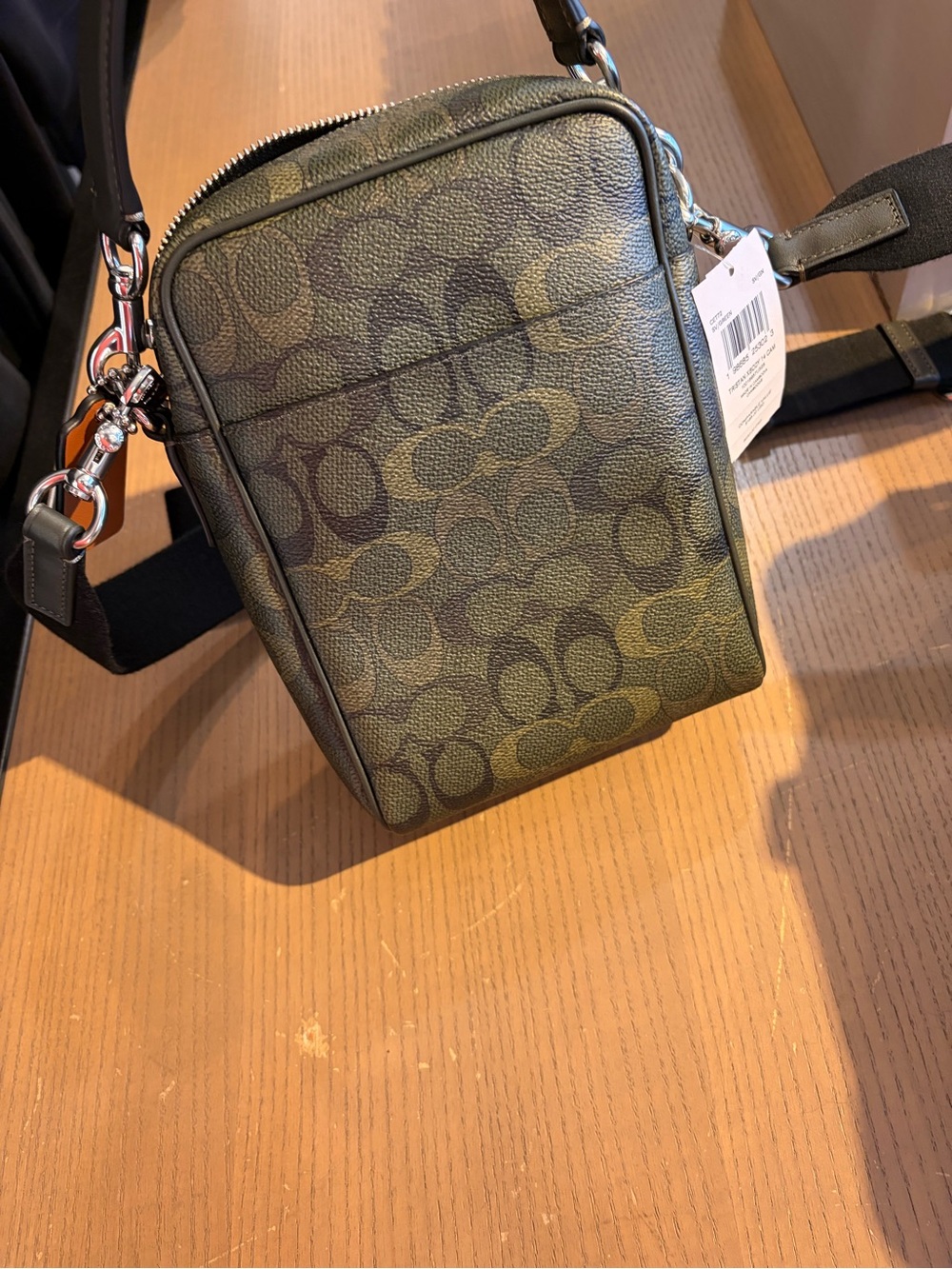 Coach Green Signature Monogram Messenger Crossbody bag new with tag